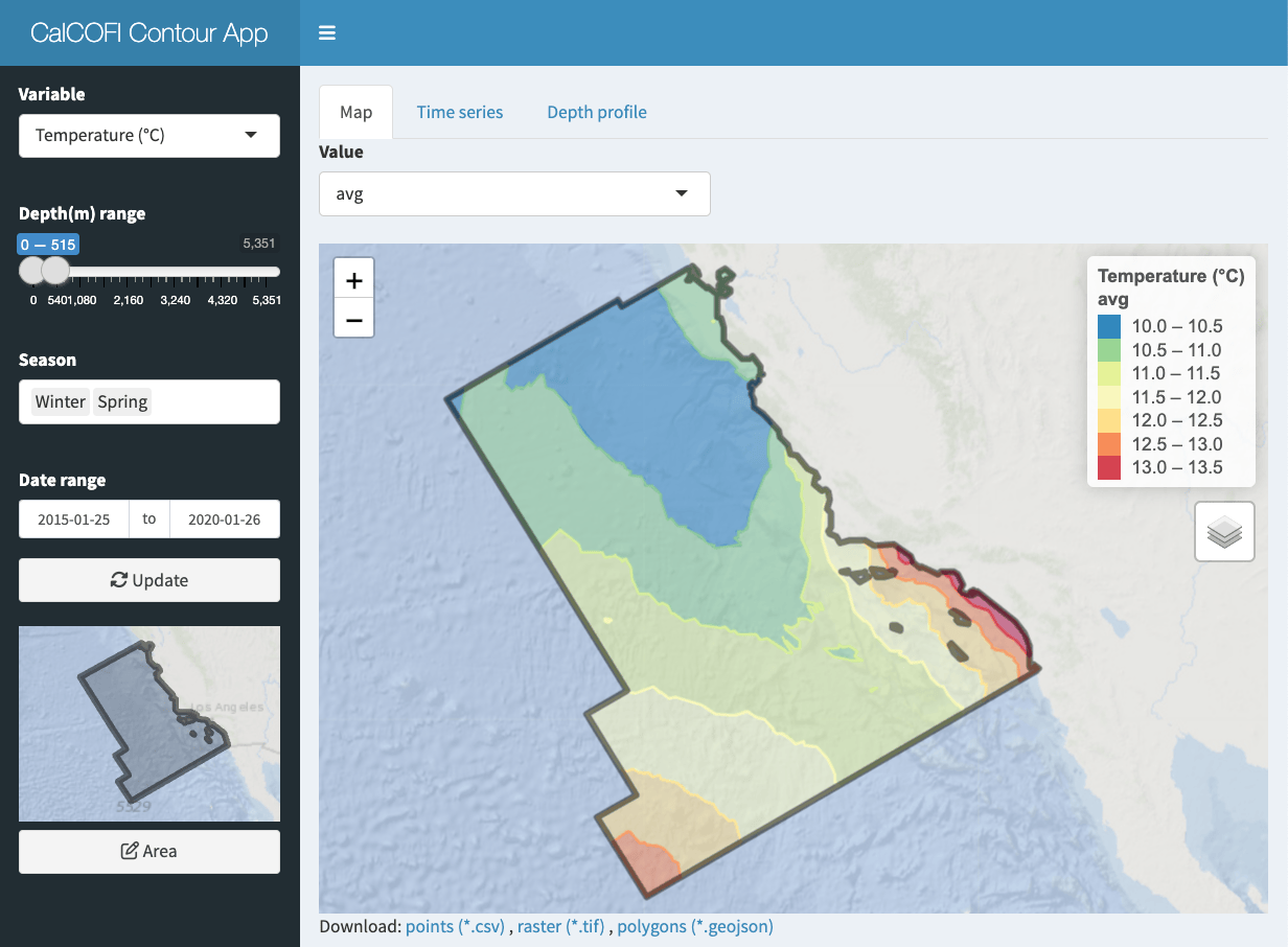 Screenshot of Contour Explorer