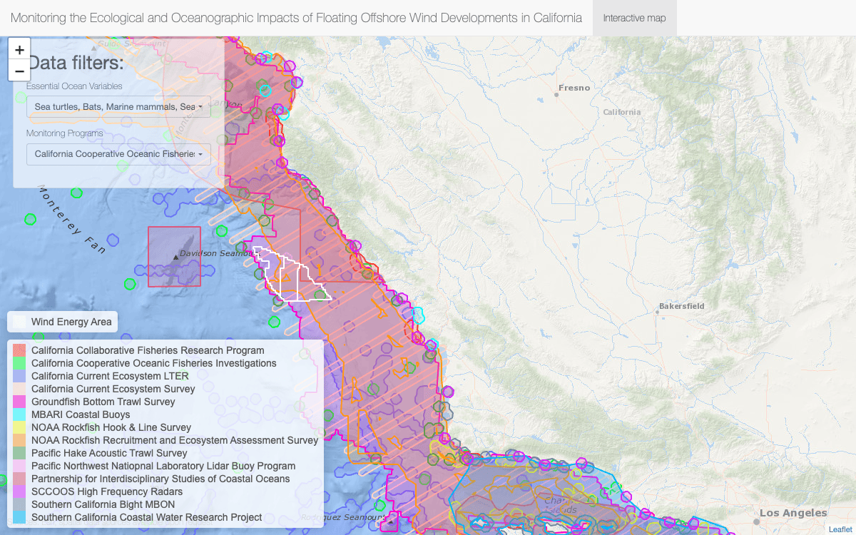 Screenshot of Offshore Wind Monitoring
